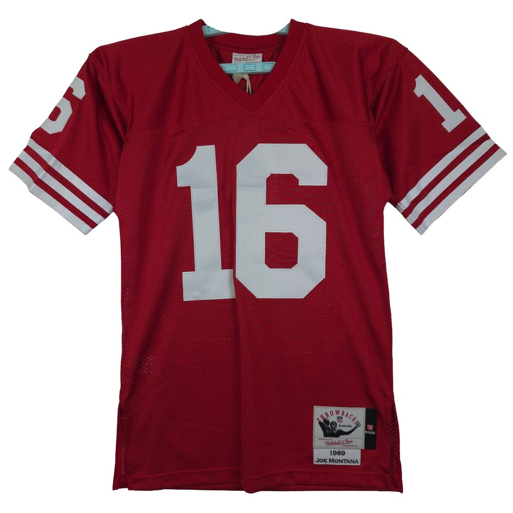 Authentic Joe Montana SF 49ers Mitchell & Ness NFL Small Jersey 1989 Red #87 NWT